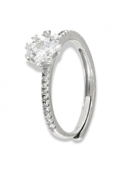 Anello Argento Rodiato Solitario 5MM [1f84ef64]