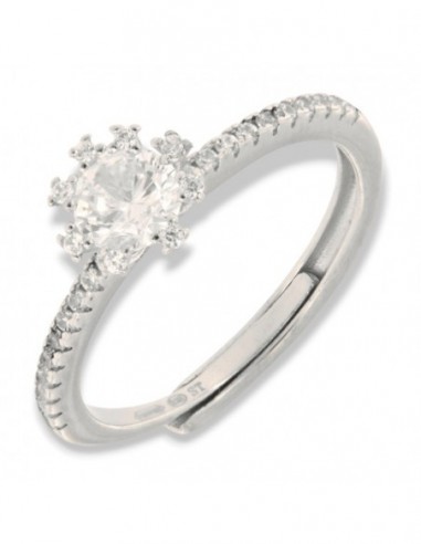 Anello Argento Rodiato Solitario 5MM [bbfa9197]