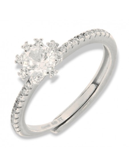 Anello Argento Rodiato Solitario 5MM [bbfa9197]