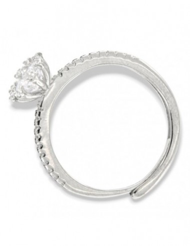 Anello Argento Rodiato Solitario 5MM [09b7178d]