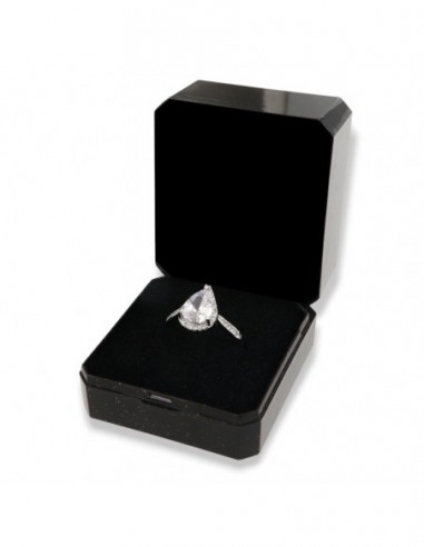 Anello Argento Rodiato Principessa Goccia Bianca [1e99c49c]