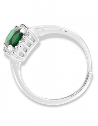 Anello Argento Rodiato Principessa Rettangolare 8x6MM [8b573af0]