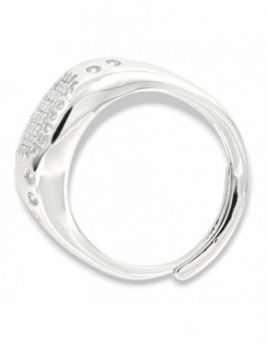 Anello Argento Rodiato Chevalier Zirconi Bianchi [a53cf1f4]