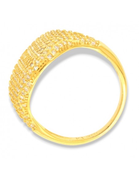 Anello Argento Dorato Chevalier Zirconi Bianchi [b85002c4]