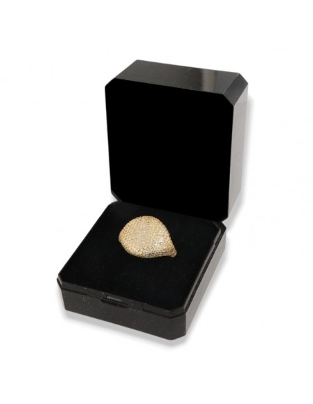 Anello Argento Dorato Chevalier Zirconi Bianchi [d66b80cd]