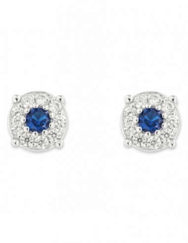Orecchini Argento Rodiato Punto Luce Magic Blu 3MM [43751163]