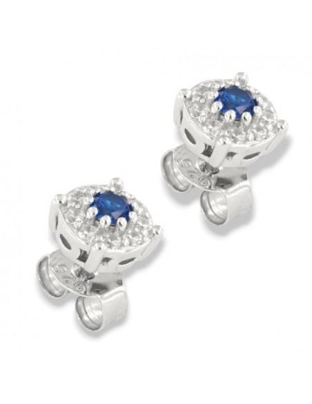 Orecchini Argento Rodiato Punto Luce Magic Blu 3MM [75c4f5e0]