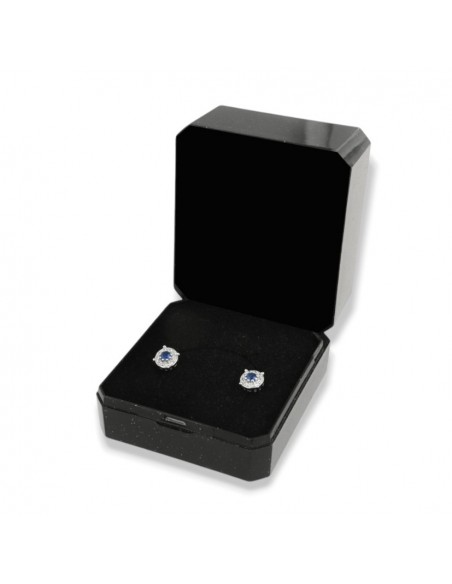 Orecchini Argento Rodiato Punto Luce Magic Blu 3MM [c78973fa]