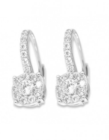 Orecchini Argento Rodiato Monachina Magic Zirconi Bianchi [00830a35]