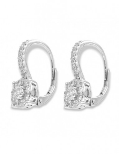 Orecchini Argento Rodiato Monachina Magic Zirconi Bianchi [2a81ecc1]