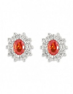 Orecchini A Perno In Argento 925 Con Zirconia Cubica Taglio Principessa – 7 Mm, Scegli Il Colore