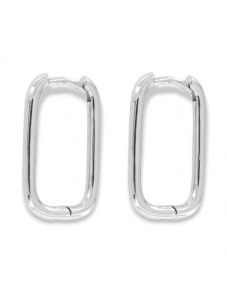 Orecchini Argento Rodiato Cerchi Ovali [f6bb0d46]