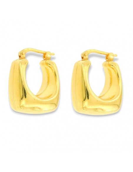 Orecchini Argento Dorato Cerchi Bombati [853b8751]