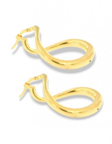 Orecchini Argento Dorato Cerchi Canna Intrecciata [a938fc53]