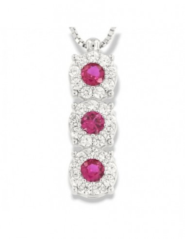 Collana Argento Rodiato Trilogy Magic Fucsia 4MM [97dc83bc]