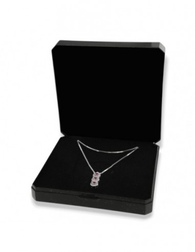 Collana Argento Rodiato Trilogy Magic Fucsia 3MM [ac646ca4]