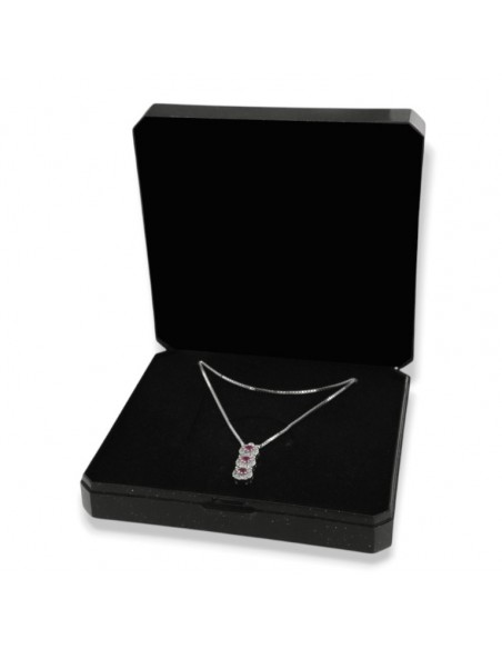 Collana Argento Rodiato Trilogy Magic Fucsia 3MM [ac646ca4]