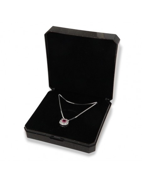 Collana Argento Rodiato Punto Luce Magic Fucsia 4MM [dbaf2067]