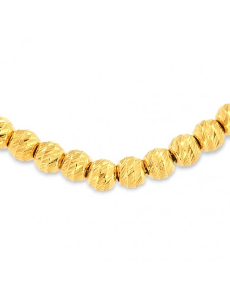 Collana Argento Dorato Sfere Sfaccettate [8bf1be3f]