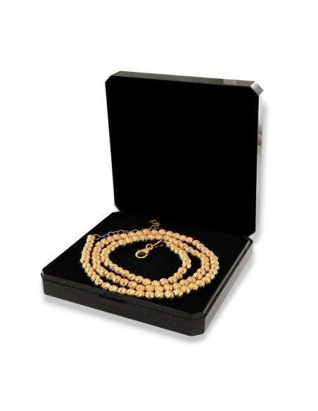 Collana Argento Dorato Sfere Sfaccettate [39bc3825]
