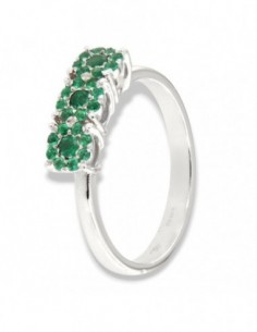 Anello Oro Bianco Trilogy Smeraldi 0,30CT [4bfd3fcd]
