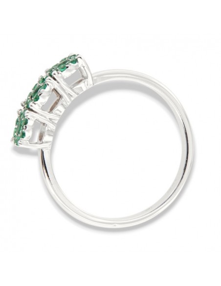 Anello Oro Bianco Trilogy Smeraldi 0,30CT [d090a61f]