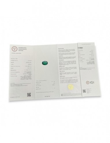 Anello Oro Bianco Principessa Smeraldo 0,68 Carati Diamanti 0,18 Carati [08fff7f1]
