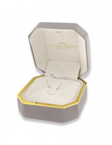 Anello Oro Bianco Solitario Valentino Diamante 0,04 Carati [586194f2]