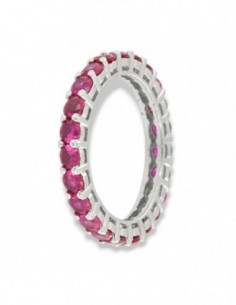Anello Argento Rodiato Eternity Fucsia 3MM [f5ed6c48]