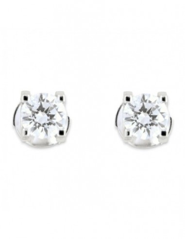 Orecchini Argento Rodiato Punto Luce Zircone 6MM [ce0038e1]
