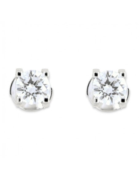 Orecchini Argento Rodiato Punto Luce Zircone 6MM [ce0038e1]