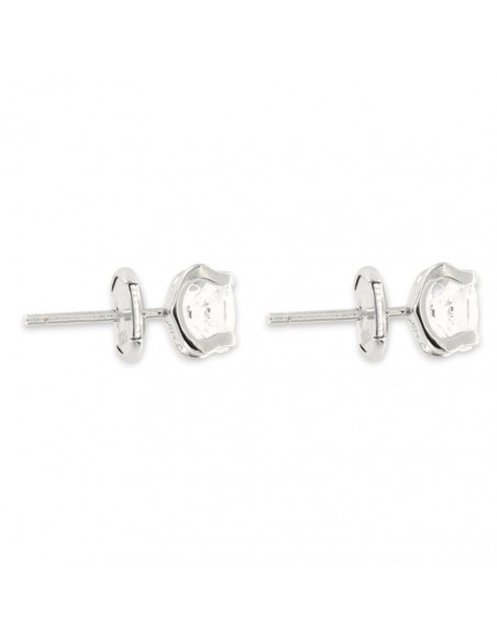 Orecchini Argento Rodiato Punto Luce Zircone 6MM [bad92d09]