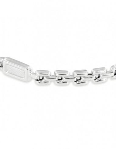 Bracciale Oro Bianco Catena Piastre Unite [e967b46f]