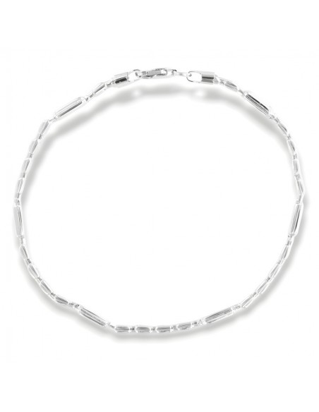 Bracciale Oro Bianco Catena Piastre Unite [5b2a3275]