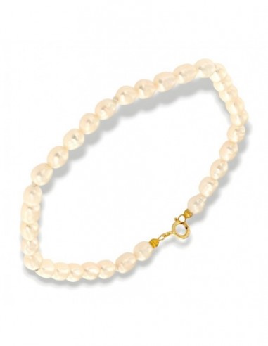 Bracciale Perle Naturali Chiusura Oro Giallo [c78f1957]