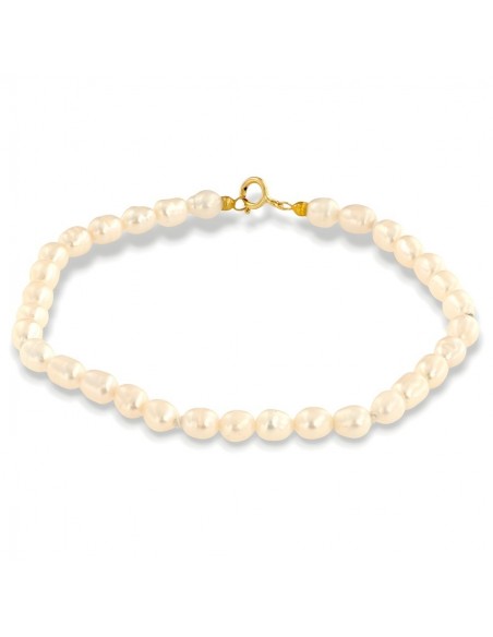 Bracciale Perle Naturali Chiusura Oro Giallo [e3e82953]