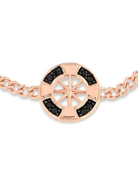 Bracciale Argento Rosato Rosa Dei Venti Grumetta [9e51047f]