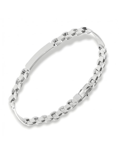 Bracciale Argento Rodiato Piastre Unite [131b51ac]