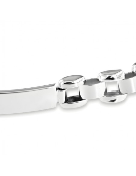 Bracciale Argento Rodiato Piastre Unite [4920afc0]
