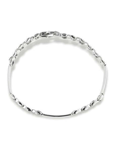 Bracciale Argento Rodiato Piastre Unite [fb6d29da]