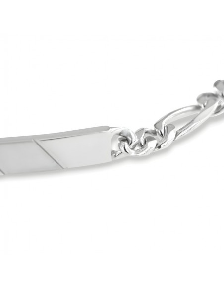 Bracciale Argento Rodiato Piastra 3+1 [3c84b066]