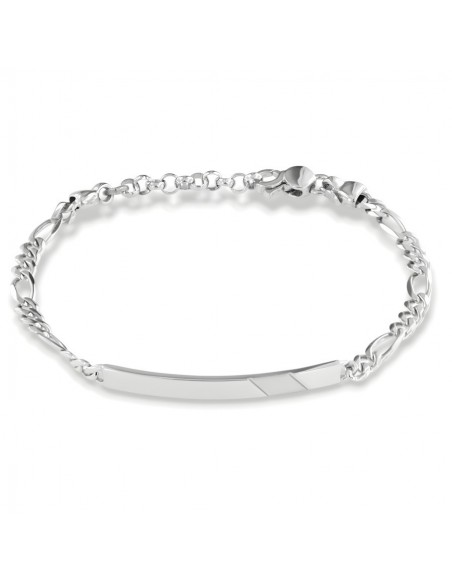 Bracciale Argento Rodiato Piastra 3+1 [39d4f778]