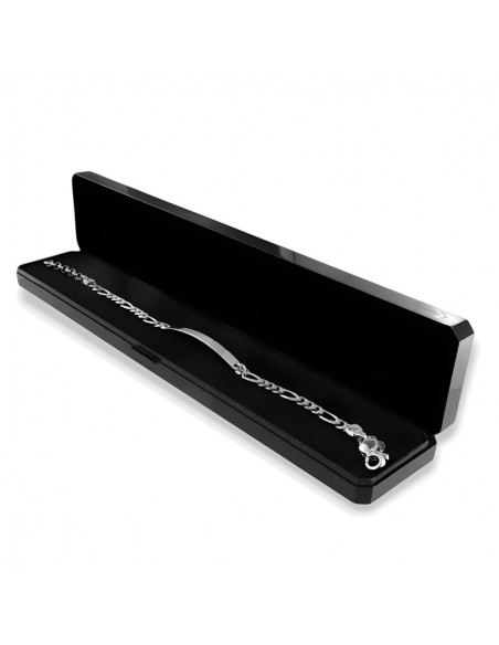 Bracciale Argento Rodiato Piastra 3+1 [57ef7571]