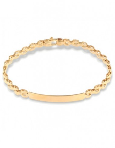 Bracciale Argento Dorato Piastra Centrale Jubilee [422959dd]