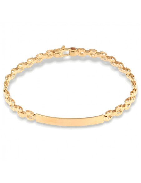 Bracciale Argento Dorato Piastra Centrale Jubilee [422959dd]