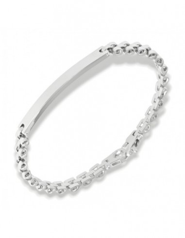 Bracciale Argento Rodiato Piastra Centrale Jubilee [ca3d12a1]