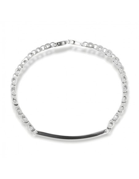 Bracciale Argento Rodiato Piastra Centrale Jubilee [729840d8]