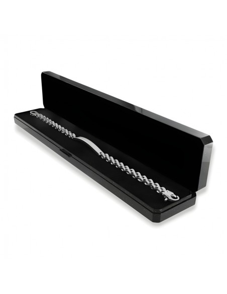Bracciale Argento Rodiato Piastra Centrale Jubilee [abbe03d5]