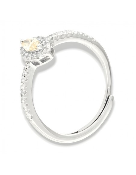 Anello Argento Rodiato Principessa Facny Ovale [af708864]