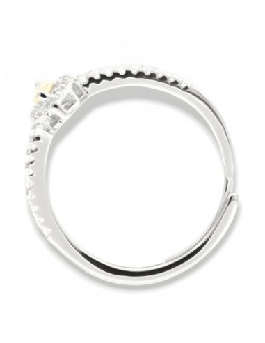 Anello Argento Rodiato Principessa Facny Ovale [186d4960]